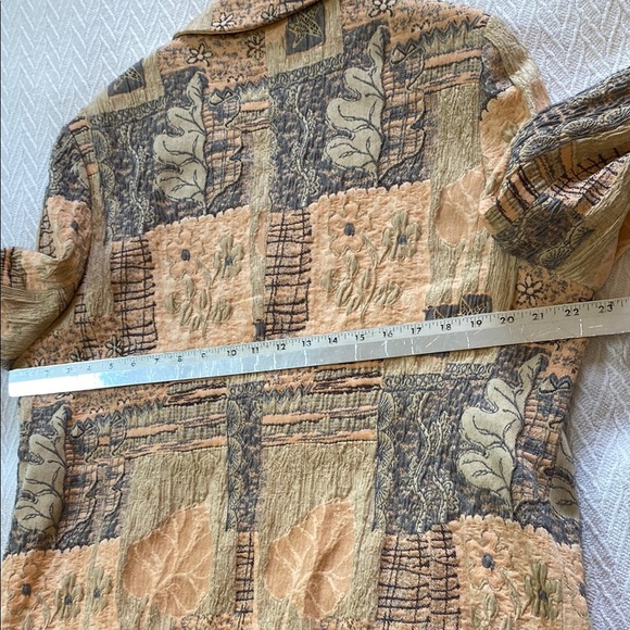 Women's Patchwork Pink Floral Blazer Cottagecore Boho Made in Germany Vintage - Picture 11 of 16